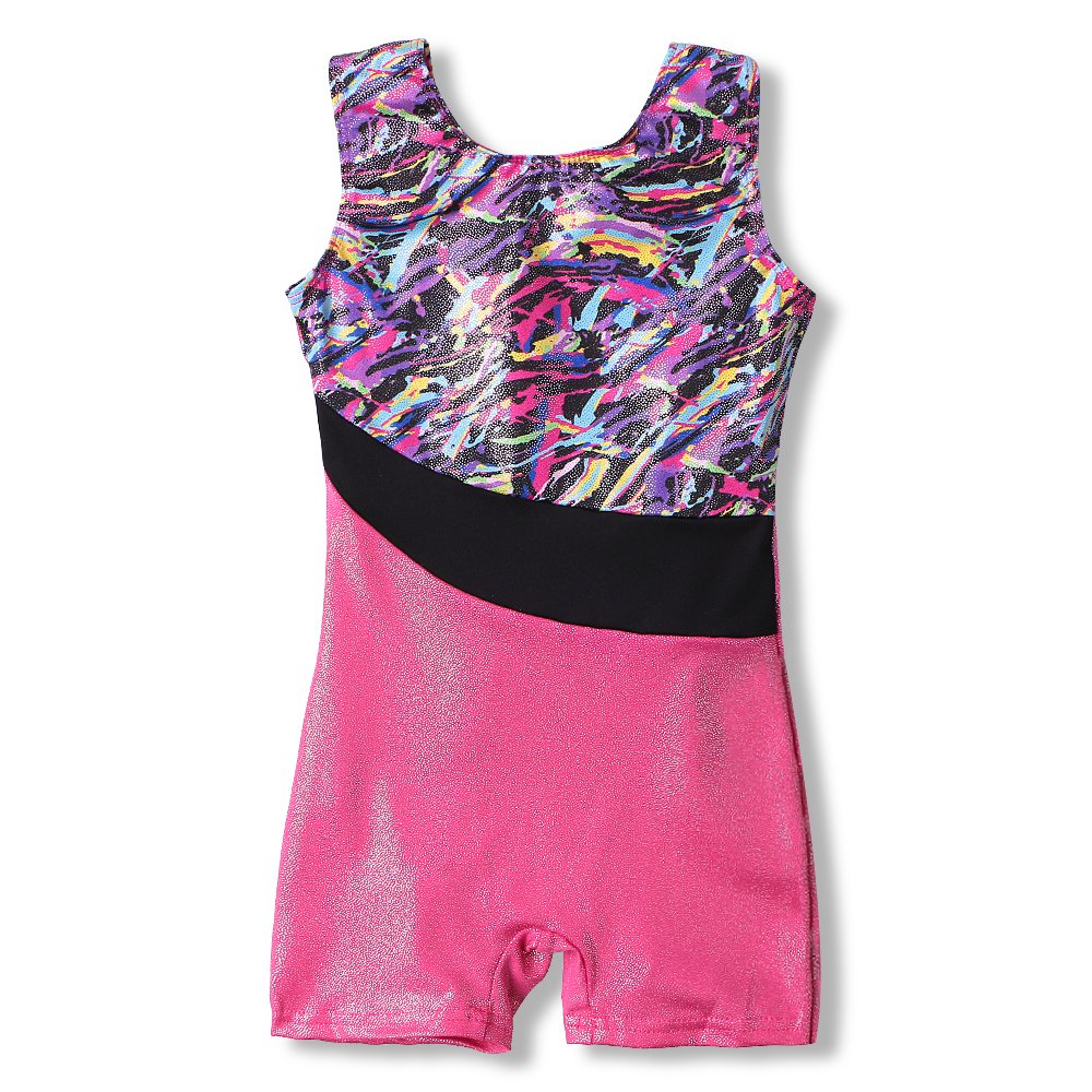 HOZIY Gymnastics Leotards for Girls 3t 4t Kids Child Bodysuits Unitards Sparkles Pink