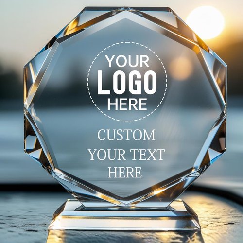 Spricoz Personalized Crystal Trophy Award - Plaques Personalized Engraved Names for Employee Recognition - Coworker Employee Appreciation Gift - Anniversary Farewell Retirement Gift (White)