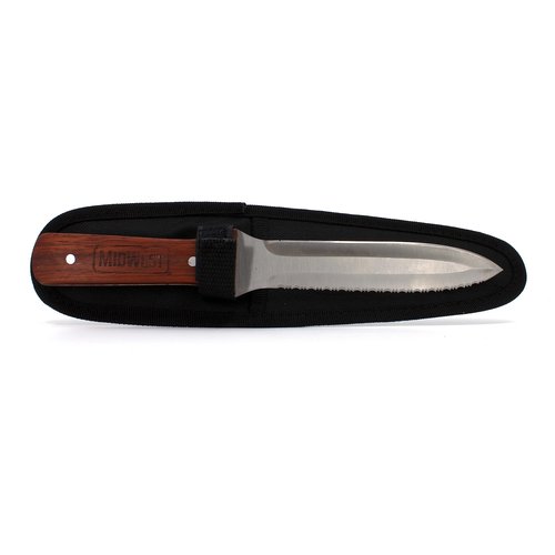 MIDWEST Flex Duct Knife - 5" Blade with Contoured Wooden Handle & Nylon Sheath - MWT-FDK01