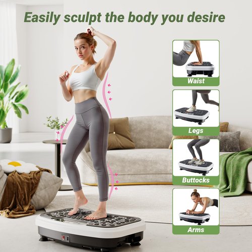 UTRYCO Whole Body Vibration Plate Exercise Machine Vibrating Plate Shaking with Weight 330lbs, Shake Plate Exercise Machine Power Plate Vibration Platform for Fitness Equipment Workout