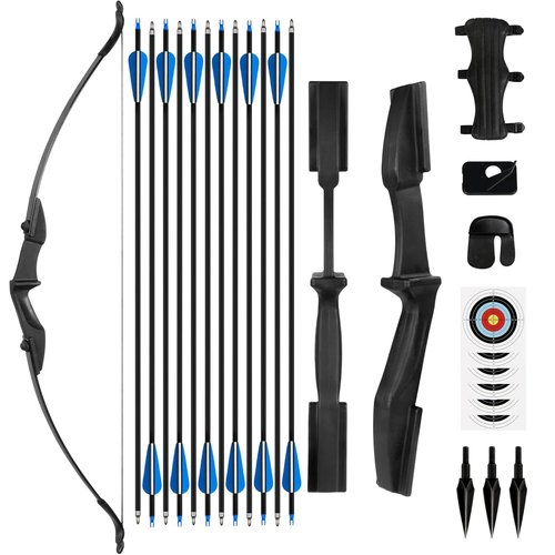 NorthSpoor Recurve Bow and Arrow Set，Detachable Archery Adult Bow Left and Right Hands 40lbs Suitable for Outdoor Practice