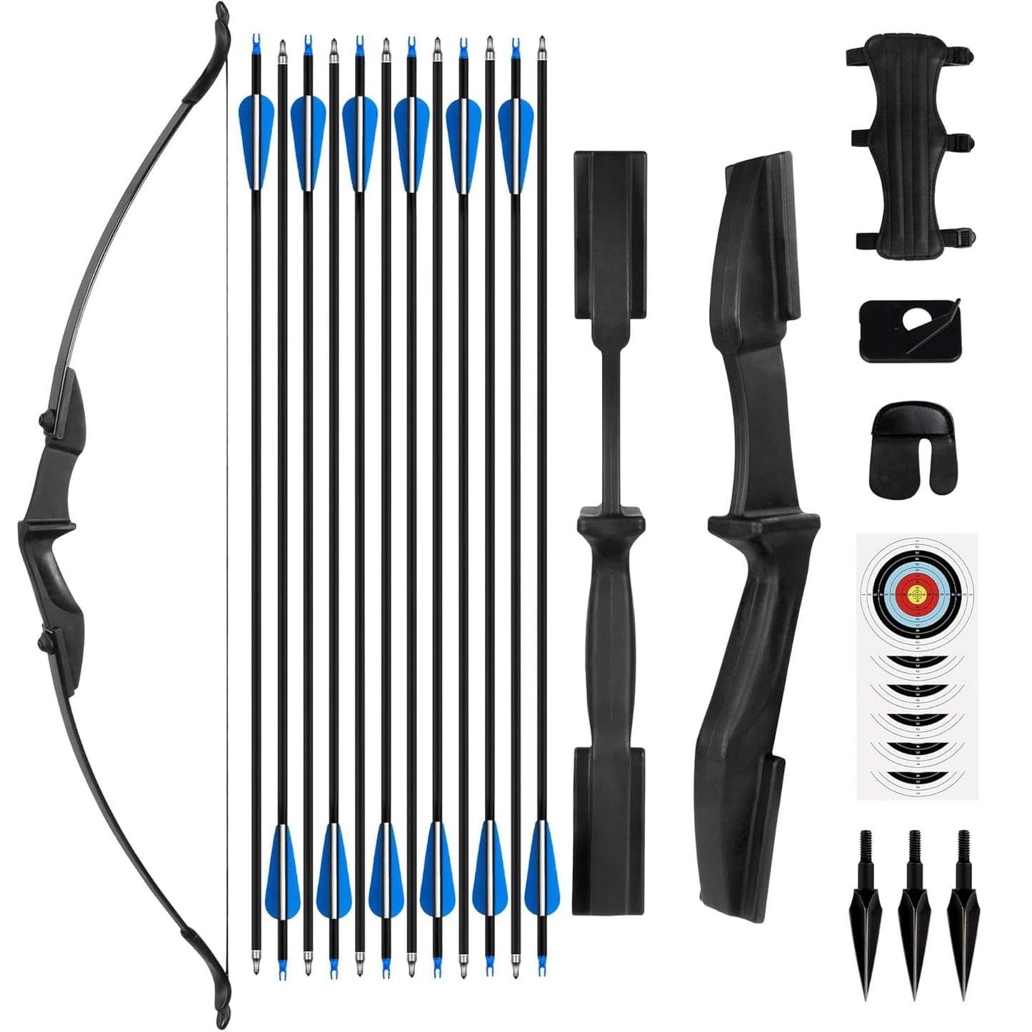 NorthSpoor Recurve Bow and Arrow Set Archery Adult Bow Ambidextrous 40lbs