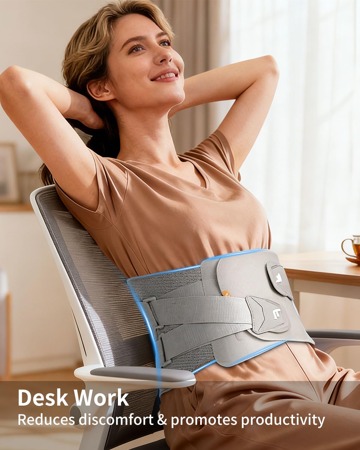Back Brace for Lower Back Pain Relief, Lumbar Support Belt with 9X Ergonomic Support System, Breathable 3D Knitted Back Support Brace for Men & Women, Sciatica, Scoliosis, Herniated Disc (Large)