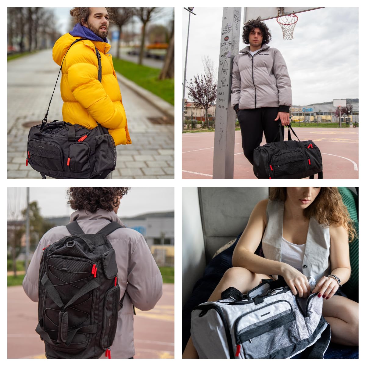 BAGSMART Gym Bag for Men, Athletic Sports Backpack Travel Hiking Duffel
