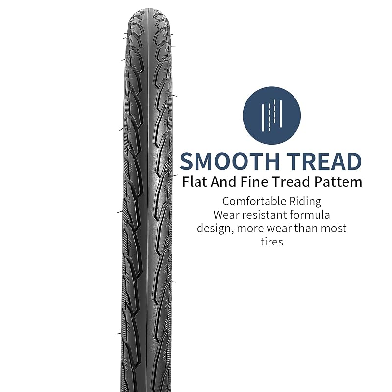 YunSCM 2-Pack 29" Road Bike Tires 29x1.75 – Black (Variation: Black02) 700x44C-46C