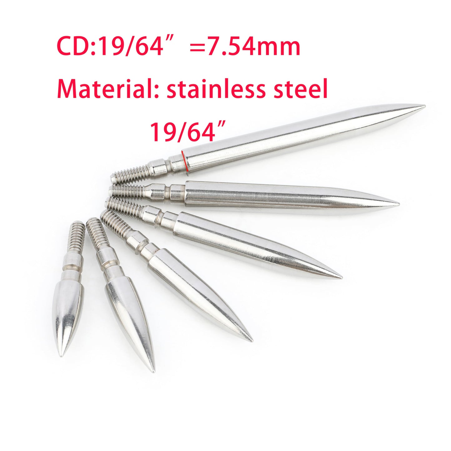 Archery Field Points Stainless Steel Screw in Target Practice Bullet Point