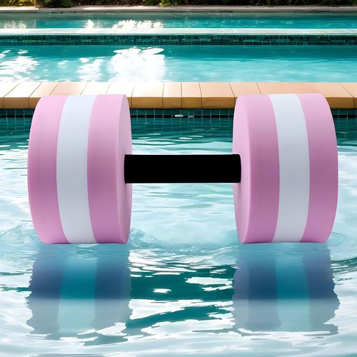 Aquatic Dumbbells, Pool Weights Water Dumbbells, EVA Foam Pool Barbells for Swimming, Swimming Pool Fitness Equipment for Water Aerobics, 2 Pack