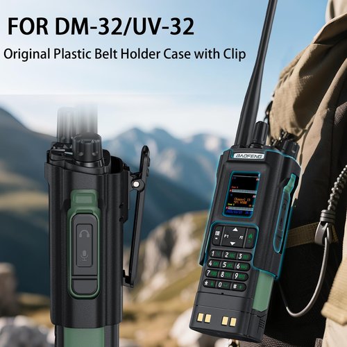 BAOFENG dm32/uv32 Radio Holster,Original Belt Holder Case with Clip,for BAOFENG dm-32uv uv-32 Walkie Talkie Holder Duty Belt Accessories (1PACK)