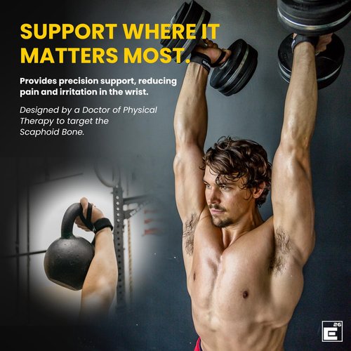 Element 26 IsoWraps Scaph Wrist Wraps for Cross Training, Weightlifting, Olympic Weight Lifting - Lifting Wraps for Men and Women - Wrist Support Braces with Mobility (Black Suede Leather)