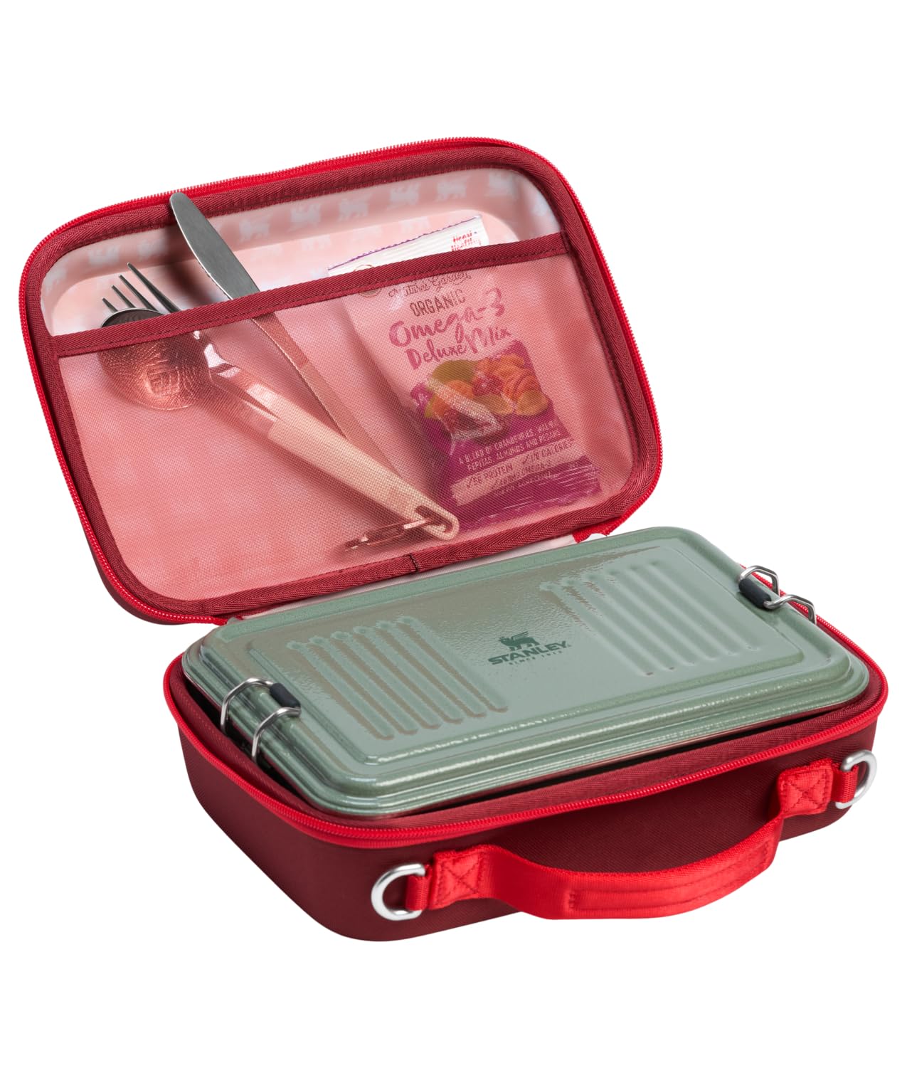 STANLEY All Day Mini Lunch Box | 4.2-quart | EVA Insulated Lunch Bag | Crush Resistant | Adjustable Strap | BPA-Free | Cranberry