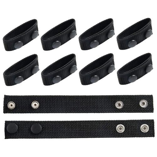 SANNIX 10pcs Duty Belt Keeper Nylon Tactical Keeper With Double Snaps for Security Police Fixing