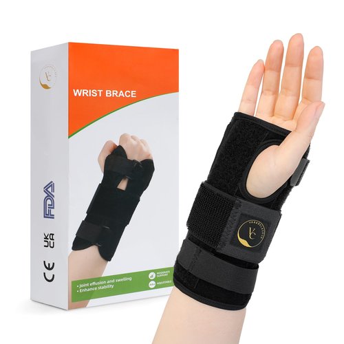 VERADELACRUZ Wrist Brace for Carpal Tunnel, Arthritis & Tendonitis – Adjustable Compression Support with Removable Splint – Stabilizing Hand Brace for Pain Relief, Left or Right Hand, Day & Night Use.