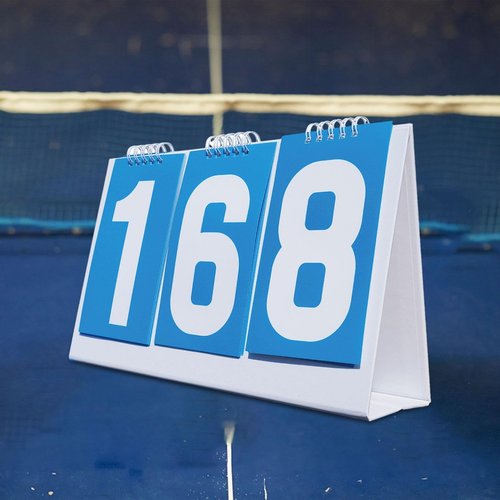 Menolana Flip Scoreboard Counter 3 Digits Competition Team Games Score Keeper Tabletop Score Flipper for Badminton Football Volleyball