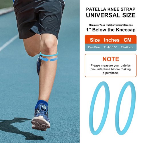 Yamlnke Patella Band for Knee Pain Relief, Patellar Tendon Support Strap for Daily Workout, Ideal for Basketball, Running, Hiking and Tennis (2, blue)