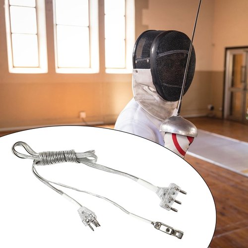 kowaku Fencing Body Wire Foil Body Wire Simple to Use Complete Line Pin Plug Fencing Hand Wire Conductive Wire for Training