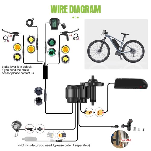 Bafang 1000W Mid Drive Kit,Bafang BBSHD BBS03 Ebike Conversion Kit with Display,48V 8Fun Electric Bike Conversion Kit for Moutain Road Bike(500C,No Battery)