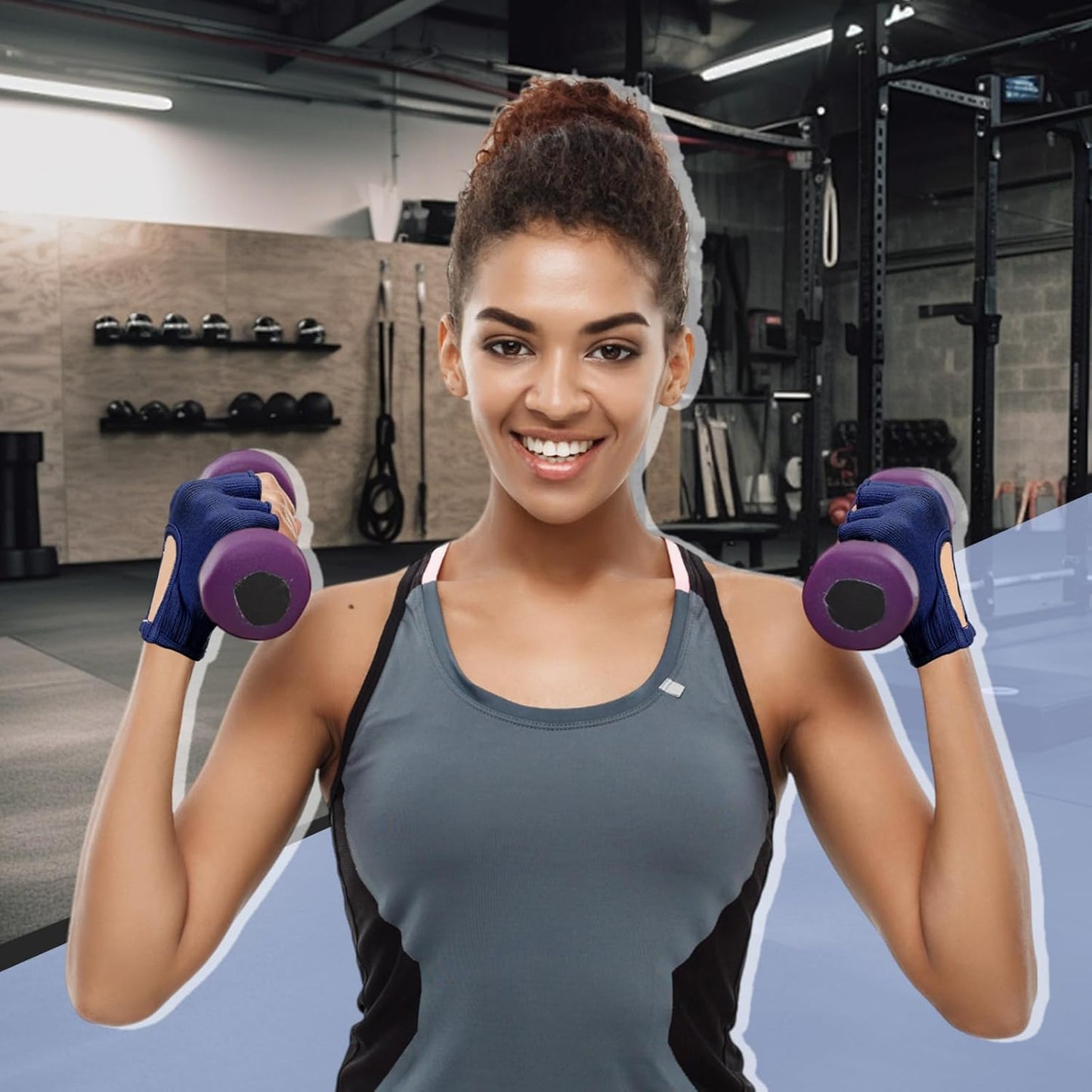 3 Pairs Silicone Yoga Gloves for Women Non Slip Fingerless Pilates Gloves for Gym Exercise Workout Weight Training Mitten One Size Fits Most Women Men