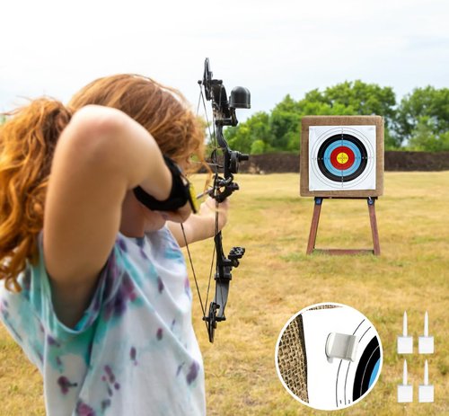 Cifupy 20'' Straw Target - Traditional Handmade Archery Target, Suitable for Outdoor Hunting Shooting Practice with Curved Bow and Long Bow (20 Inch Targets for Backyard)