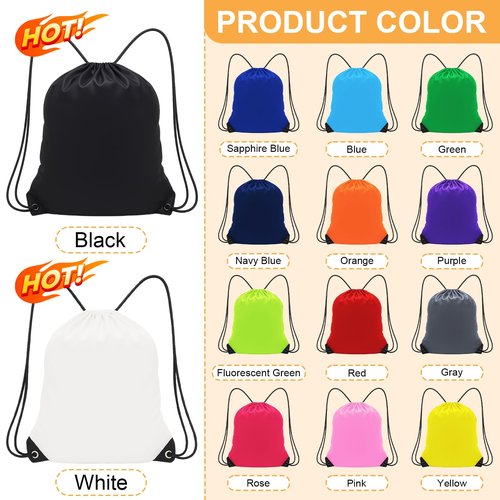 Syntix 10 Pcs Custom Drawstring Bags, Personalized String Backpacks with Your Logo/Text, Ideal for Business, Gym, Sports, Events, Travel, and Everyday Use