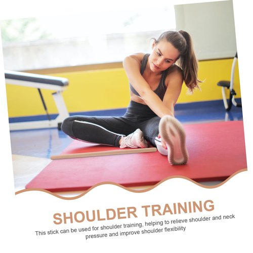 Wooden Body Shaped Rod for Yoga and Training Stretching for Shoulder and Fitness and Rehabilitation Tool