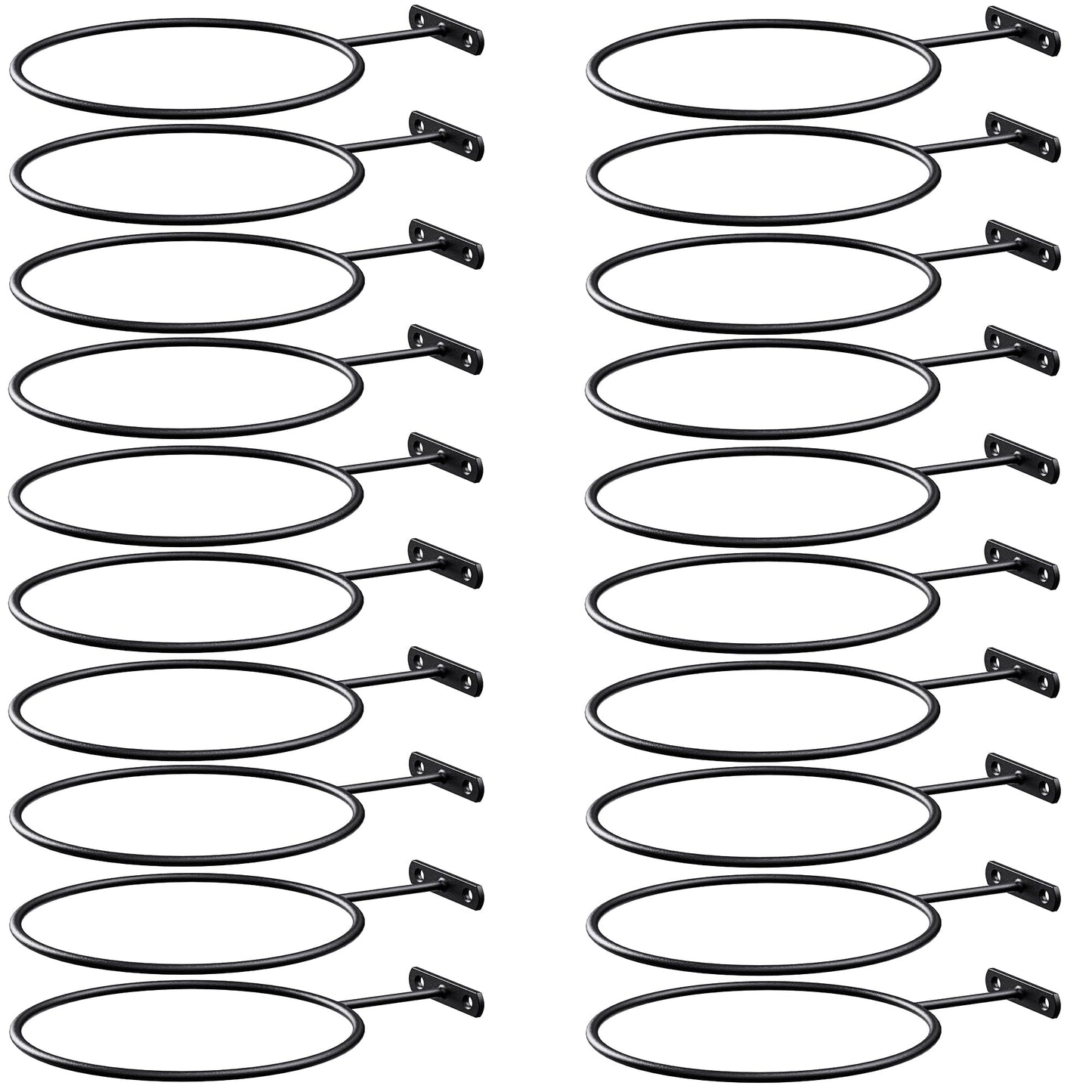 12Pack 6in Basketball Holder Wall Mount for Basketball, Soccer Ball, Volleyball, Football, Rugby