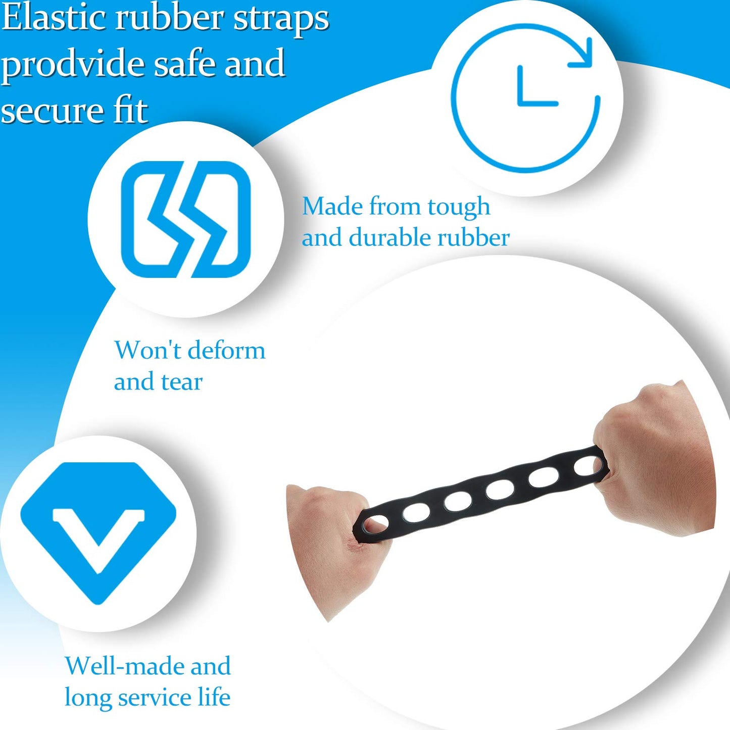 12 Pieces Bike Rack Strap Bike Wheel Stabilizer Straps Bicycle Rack Cradle Replacement Cycling Rubber Chain Compatible with Thule 534