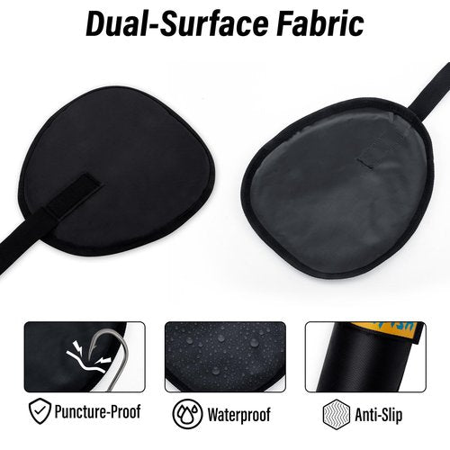 Dr.Fish 3 Pack Fishing Lure Wraps, Oval Nylon Bait Storage Protectors with Magic Patch, Secure Covers for Fishing Hooks, Lures, Rods, Tackle Organizer XL