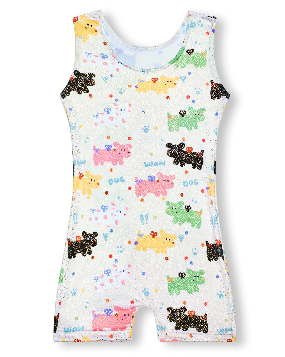 YDMZX Gymnastics Leotards for Girls Size 5-6 5T 6T Toddler Kids Tumbling Outfit Clothes Unitards Biketards Doggy Pattern