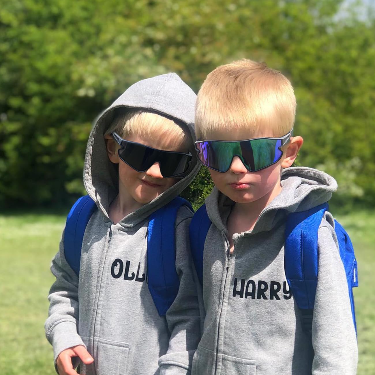 SEKKAF Kids Sunglasses, Youth Baseball Sunglasses Polarized Sports Cycling Shades for Boys Girls Lightweight Frame