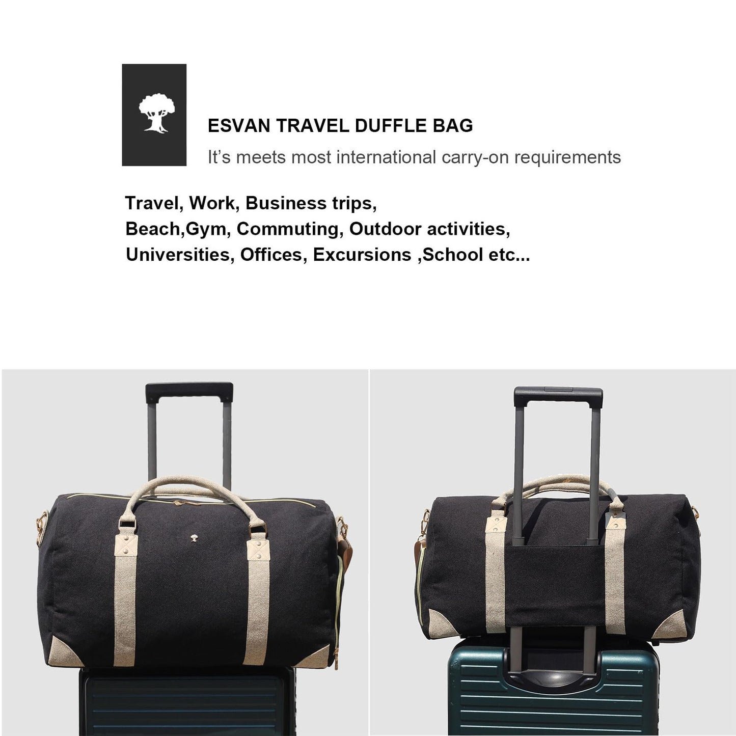 Travel Duffle Bag, Weekender Bag for Women with Shoe Compartment, Carry on Overnight Bag Gym Duffel Bag, Mommy Hospital Bags
