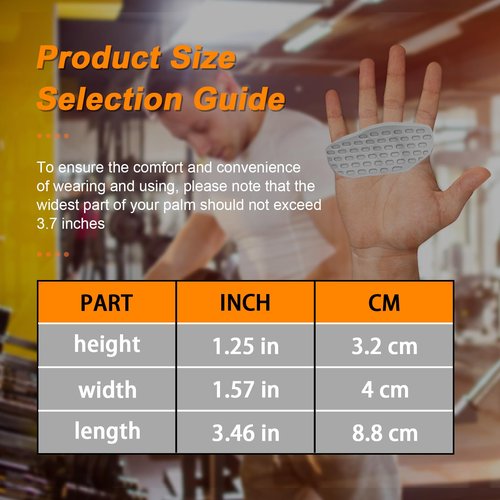 DecrPlus Rypt Grip for Weight Lifting Deadlift Rows-Rubber Anti-Slip Ergonomic Lifting Gloves for Men and Women Training Palm Protectors for Gym Intensive Training and Exercise ﻿ (Grey)