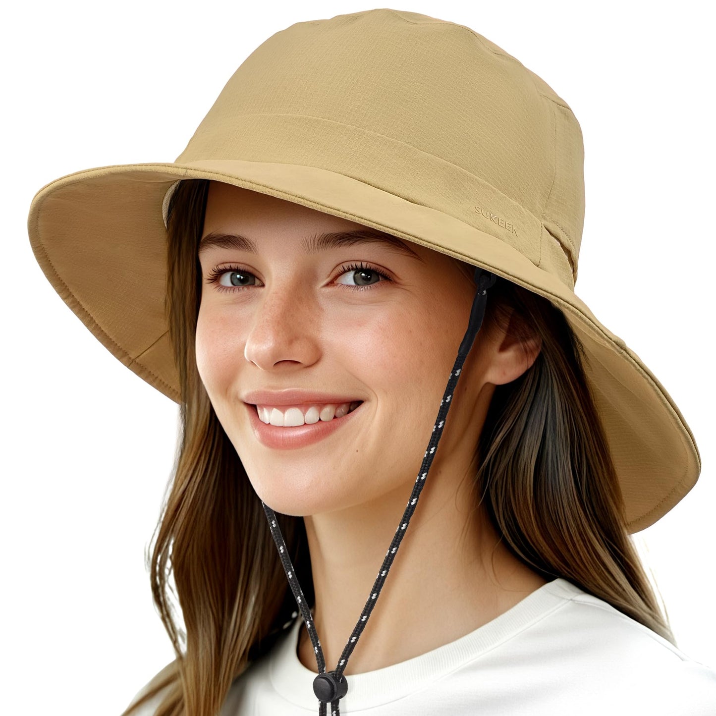 Sukeen Bucket Hat, Waterproof, Skin-Friendly, Shields Neck, Quick-Dry, Sun Hat for Fishing, Outdoor Bonnie hat, Khaki