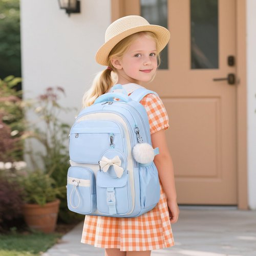Joyliss 4PCS Girls Backpack for School, Kids Backpack for Girls with Lunch Box and Pencil Case, Girl Bookbag Schoolbag for Preschool Elementary Primary Middle School