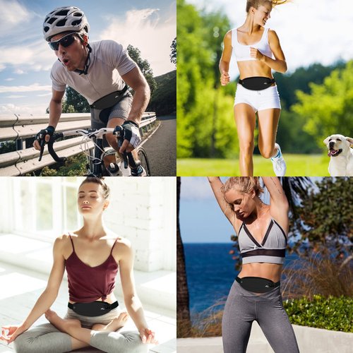 UPTARD Running Fanny Pack Whole Bag Reflective, Running belt for Women &Men,Sweatproof Phone Holder Workout, Running Waist Pack(black)