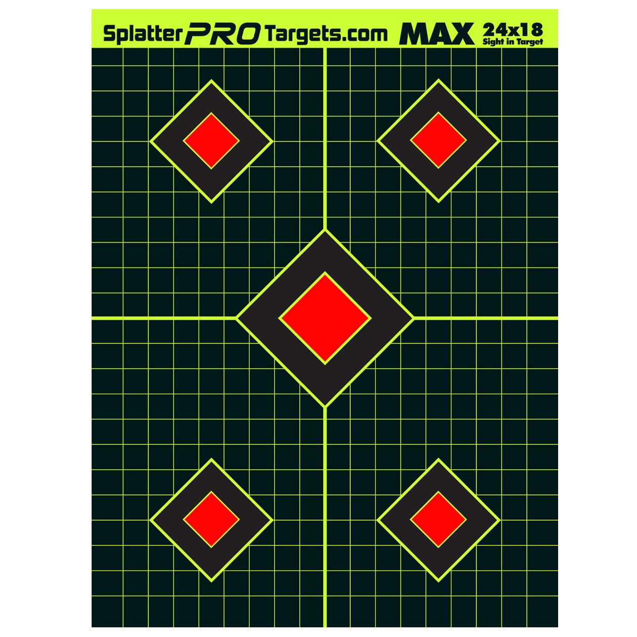 18x24 Extra Large Splatter Targets. Two Color Splatter to Easily See Your Shots! Bright Fluorescent Yellow and White Splatter. (10)