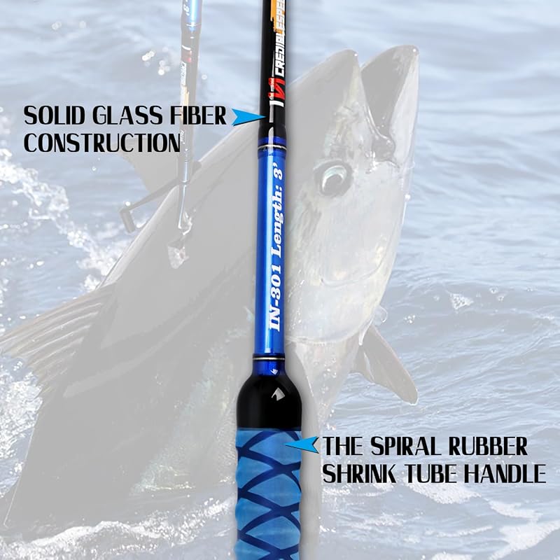 Fiblink 5' Fiberglass Gaff with Stainless Steel Hook | Non-Slip Grip, Saltwater Offshore
