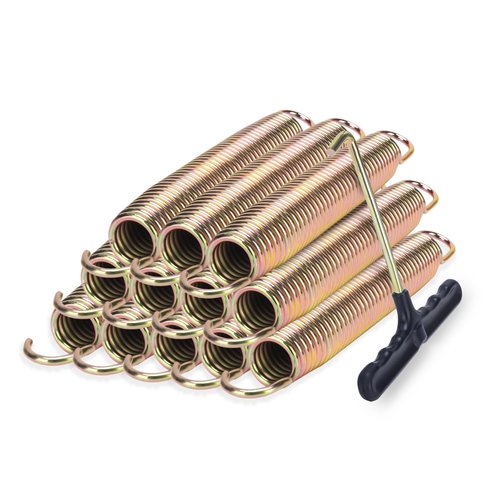 LOIUO Trampoline Springs Replacement 3.5" to 8.5" Galvanized Steel Heavy Duty High Tensile Universal Trampoline Accessories with T-Hook Tool, 12 to 48 Pack
