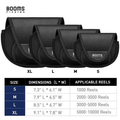 Booms Fishing RC2 Spinning Reel Cover, Fishing Reel Protective Case, Fit for 2000~3000 Spinning Reels, Medium Size