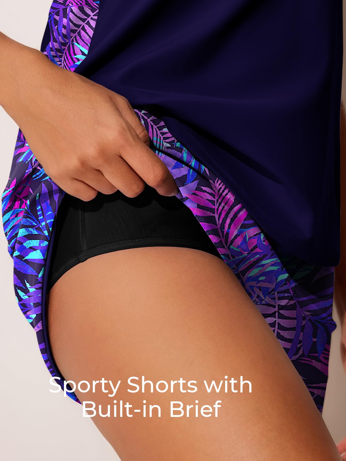 Summer Mae Blouson Tankini Swimsuits for Women Tummy Control Bathing Suits