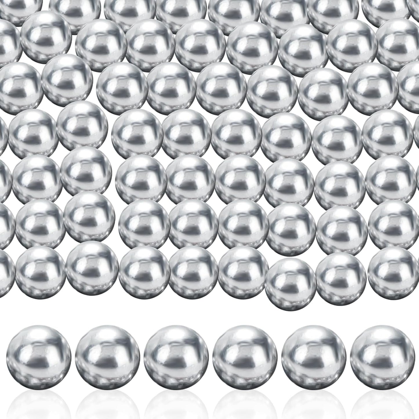 100 Pieces .43 Caliber Aluminum Paintball Ammo 1.8 Grams Solid Resuable Seamless Paintball Powerful for Shooting Training Practice Fit for T4E Walther PPQ/ TPM1 and Glock17/G17 (Silver)