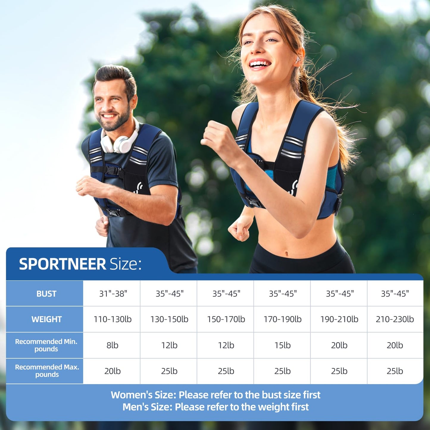 Sportneer Weighted Vest for Women 20lb Walking Weight Vest with Phone Bag
