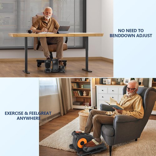 Elipse Leg Exerciser Electric as Seen on TV Under Desk Elliptical with 12 Adjustable Speed Quiet & Portable Peddler Exerciser for Seniors with Remote Control Leg Exerciser While Sitting for Seniors