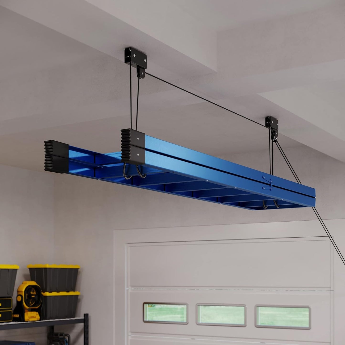 Kayak Storage Hoist - Overhead Pulley System with 125lb Capacity for Canoes, Bikes, Ladders, and More - for up to 12-Foot Ceilings