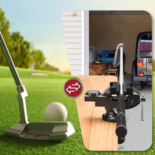 AugFir Golf Grip Kit for Regripping Golf Clubs, Portable Table Vise Rubber Clamp for Golf Grip Removal Tool with Solvent, Golf Club Regripping Kit