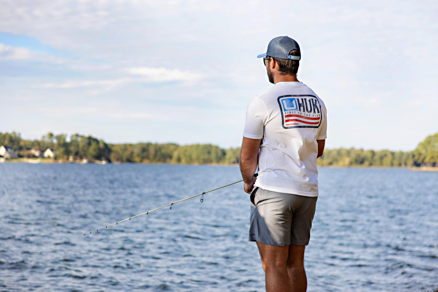 HUK Mens Short Sleeve Performance Tee, Fishing T-Shirt for Men, Born Wave - Seagrass, X-Large