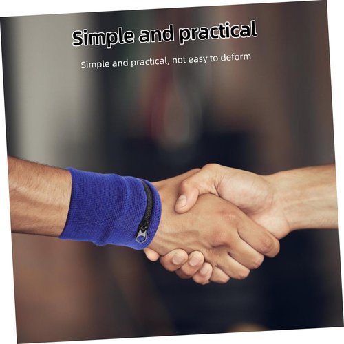 GALPADA 6Pcs Zipper Wrist Wallets for Men Women Sweat Absorbing Sports Wristbands Pocket for Keys Running Walking Tennis Hiking Gym Activities