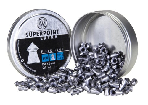 Umarex RWS Superpoint Extra Field Line Pellet Gun Pellets, 22 Caliber, 14.5 Grains, 200 Count