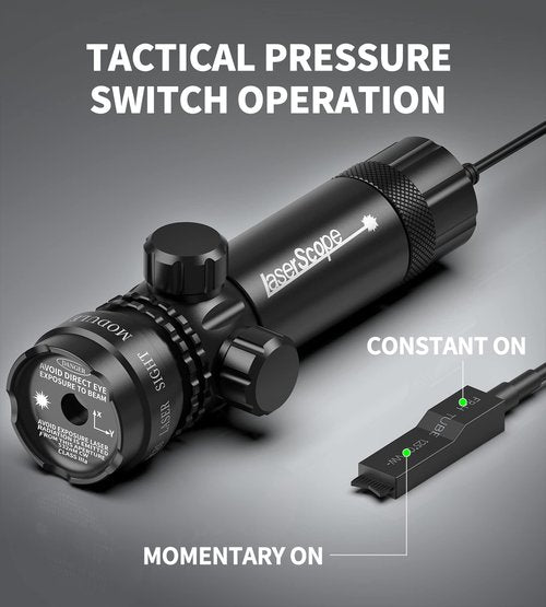 Feyachi Green Laser Sight with Picatinny Rail Mount - Include Barrel Mount Cable Switch