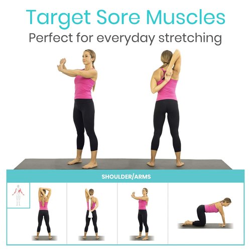 Vive Workout Posters for Home Gym - 52 Streching Exercises Full Body Workout - Laminated Pre Post Routines Wall Chart - Bodyweight Poses Instruction Guide for Core, Abs, Legs, Glutes, Upper Body
