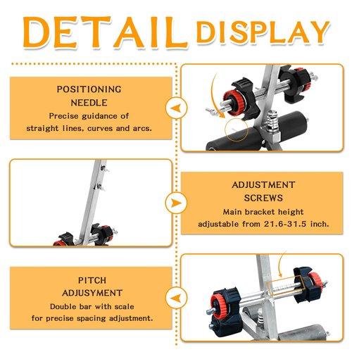 ERYRON Court Line Tape Machine Floor Marking Machine Basketball Court Line Machine Court Tape Applicator for Tiles, Concrete, Asphalt or Driveway You Can Draw The Lines and Circles You Want